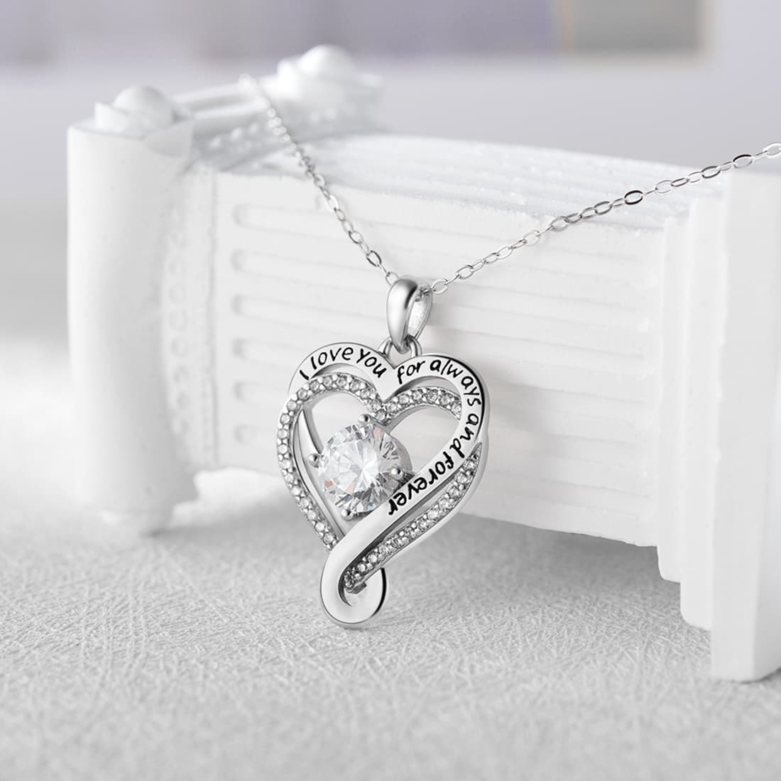 To My Wife – Always & Forever Love Heart Necklace