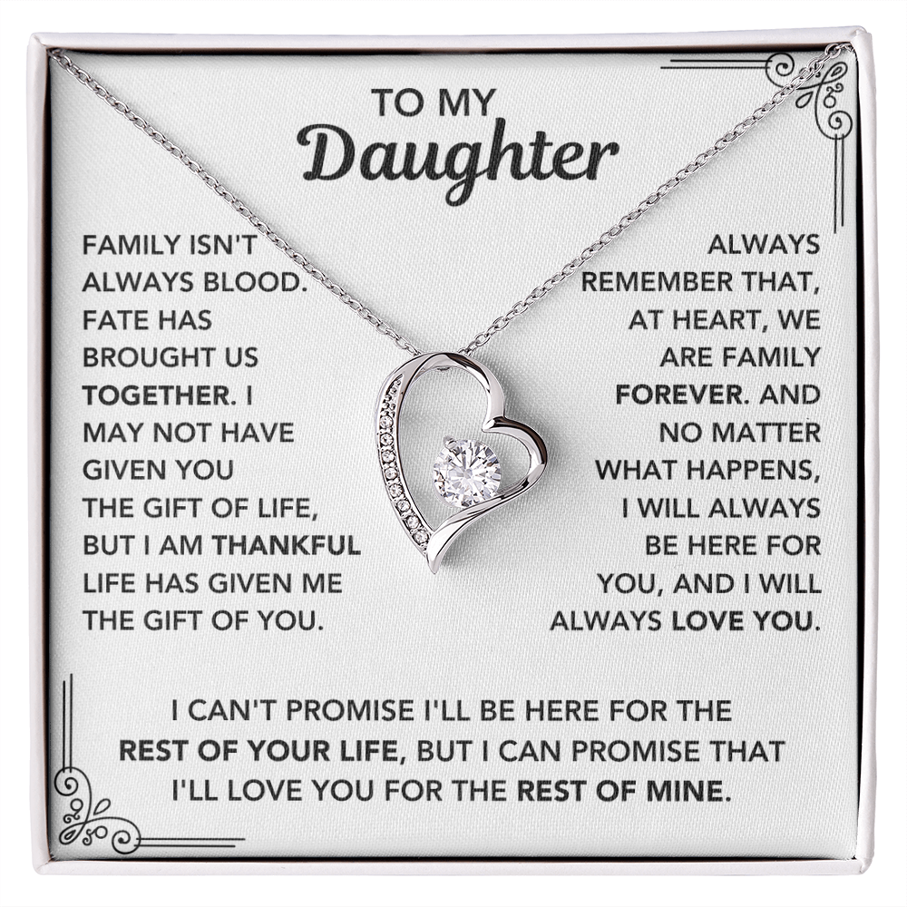 To My Daughter - "My Family Forever" Necklace