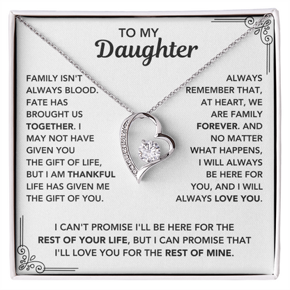 To My Daughter - "My Family Forever" Necklace