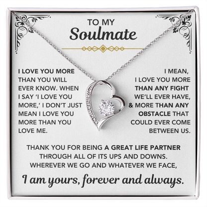 [Almost Sold Out] To My Soulmate – "I Am Yours, Always" Forever Love Necklace