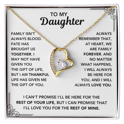 To My Daughter - "My Family Forever" Necklace