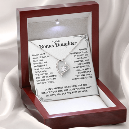To My Bonus Daughter - "My Family Forever" Necklace