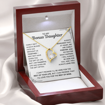To My Bonus Daughter - "My Family Forever" Necklace